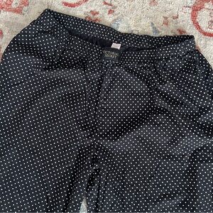 Victorias Secret Large 100% Cotton Lounge Pants Pajama White Black Polka Dot